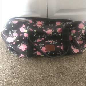 VS Pink floral overnight bag